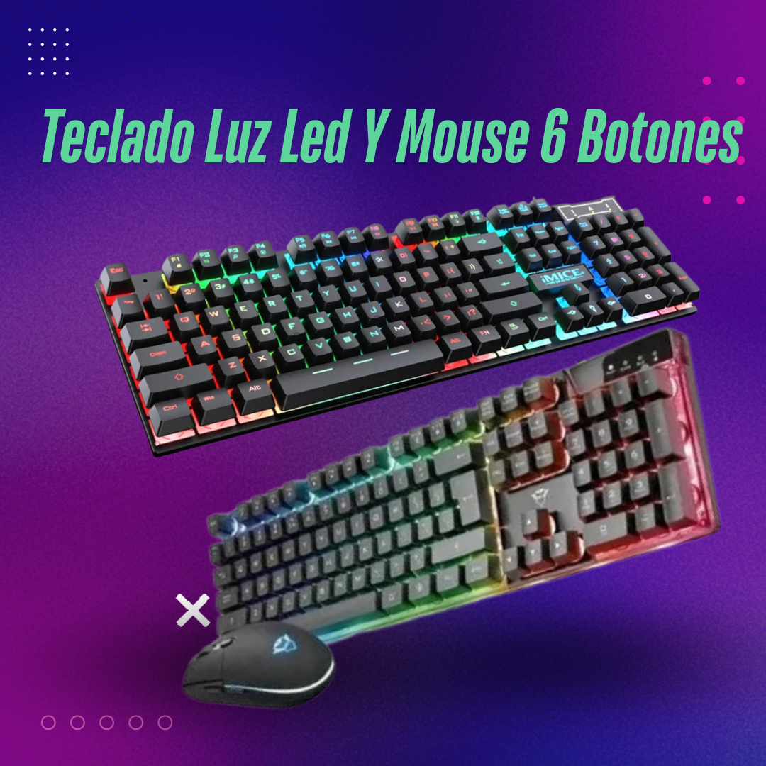 Teclado Luz Led Y Mouse 6 Botones